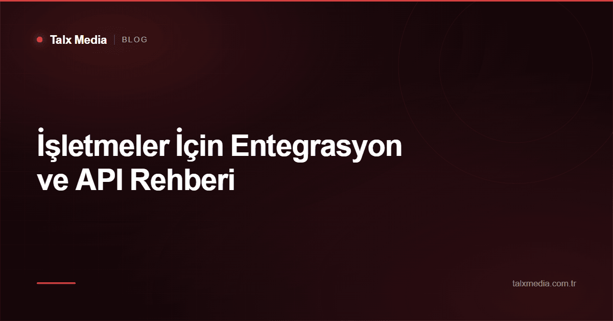 İşletmeler İçin Entegrasyon ve API Rehberi