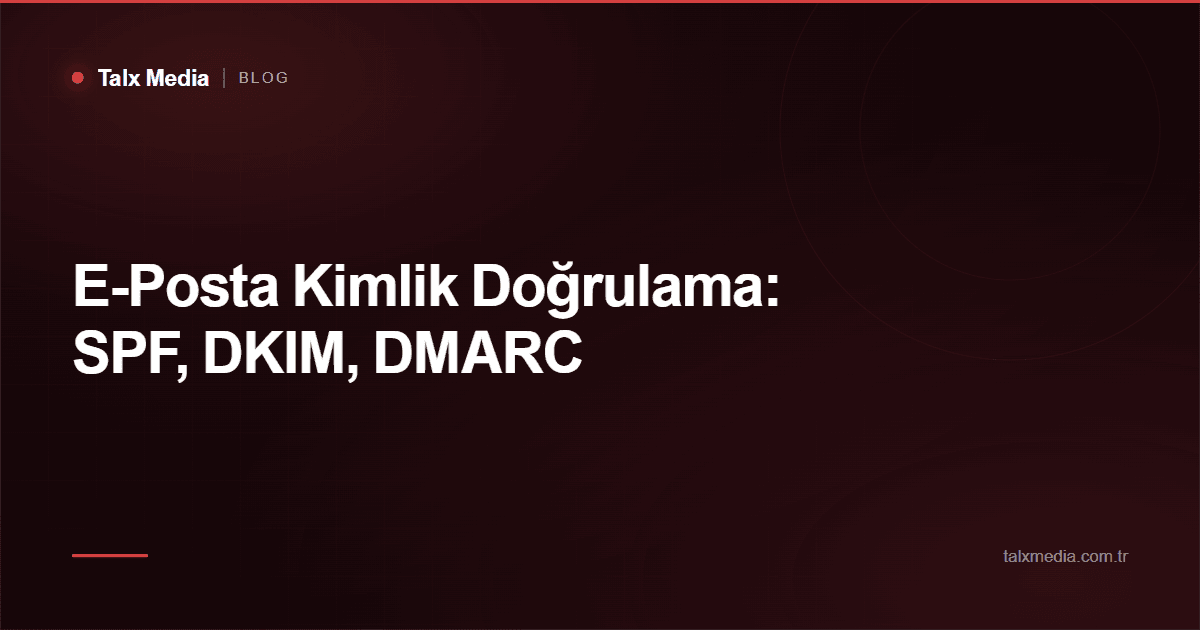 Email Authentication: SPF, DKIM, DMARC