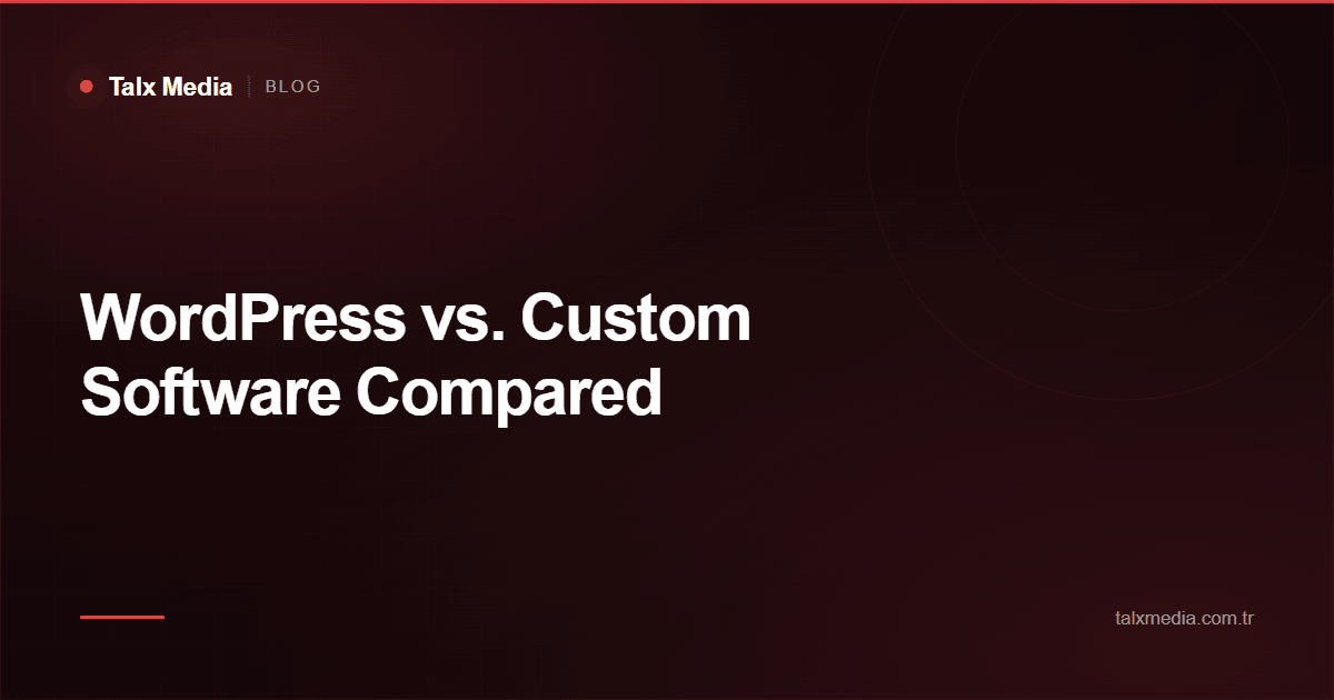 WordPress vs. Custom Software Compared